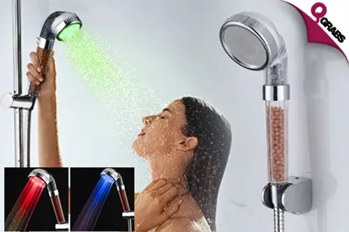From QR49 Get Fresh & Calm using a Spa Shower Head with Color Changing LED Lights! (Up to QR182 Value)